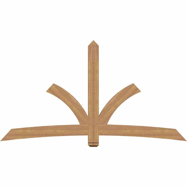 Ekena Millwork Davenport Timber Gable Bracket, Western Red Cedar, 96"W x 52"H x 3 1/2"D x 5 1/2"F, 13/12 Pitch GBW096X52X0406DAV00SWR - main